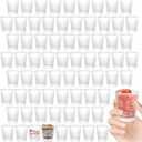 YOUKE OLA 72 Pack Sublimation Shot Glasses Cups with Heavy Base Sublimation Blanks Cute Shot Glass Tumbler Bulk for Heat Press, Personalized Gift, Wedding, Party, 1.5oz Frosted