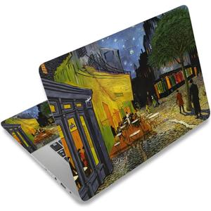 12.1-15.6 Inch Laptop Skin Decal, Universal Reusable Vinyl Cover Sticker for Notebook PC, Waterproof Art Protector - Terrace of The Cafe