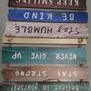 Inspirational Wall Art Decor for Office, Wooden Rustic Hanging Motivational Wall Art Decoration Sign, Inspiring Positive Quotes Wall Art for Home Living Room Bedroom Bathroom Classroom Gym 12"x24" (8 Powerful Words)
