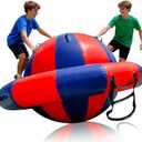 OZIS 6.5x3.6 FT Inflatable Dome Rocker Bouncer with Electric Pump, 380 LBS Weight Capacity, Bounce, Climb & Tilt Toy with 6 Handles, Outdoor Kids Giant Blow Up Bouncer Ball for Pool, Backyard, Lawn