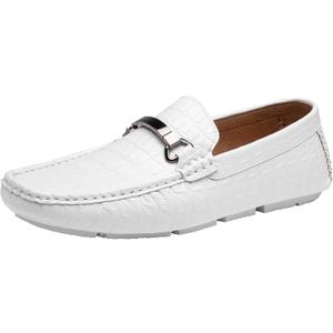 Jousen Men's Loafers Crocodile Printed Casual Loafers for Mens Slip On Shoes 11.5