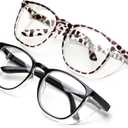 JOO'RTI Anti-Fog Safety Goggles Anti-Blue Light Saftey Glasses Anti-Dust Protective Eyewear for Women and Men (2packs(demi & Black))