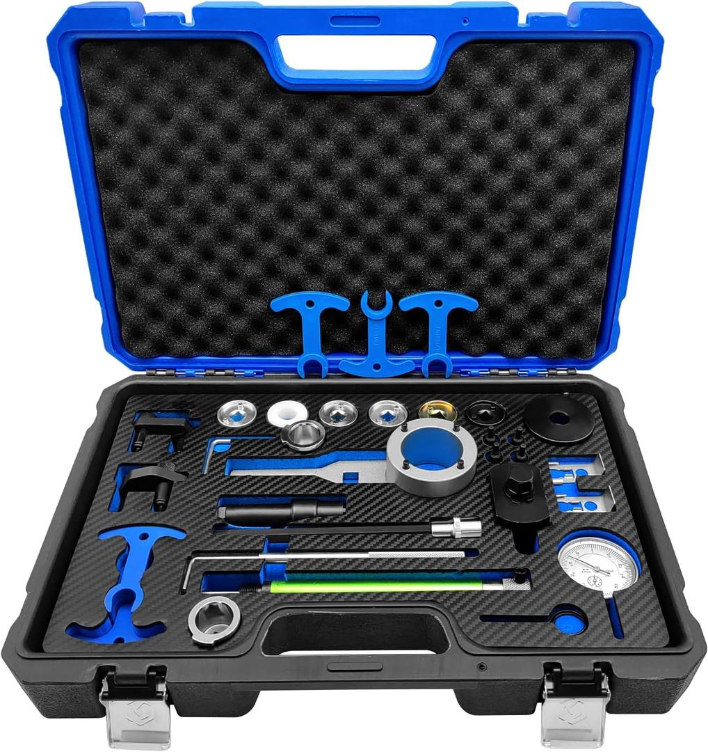 ZKTOOL 32PCS Engine Camshaft Holding Alignment Timing Tool Set for VW Audi 1.8 2.0 TSI TFSI EA888, OEM T10352 T40196 T40271 T10368,Timing Chain Replacement Tool,Crankshaft Timing Position Correction