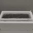 MyGift 14 Inch Ceramic Indoor Plant Pot, Rectangular Succulent Planter, Decorative Flower Planter with Drainage Hole and Removable Tray, Matte Black