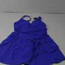 One Piece Swim Dress Swimsuits for Women Tummy Control Swimdress Skirt Bathing Suit (XX-Large, Royal Blue)