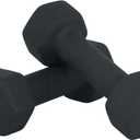 CAP Barbell 5 LB Neoprene Dumbbell Hand Weights - Pair | Black