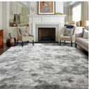 6x9 Ft Large Shag Rugs for Living Room Decor, Tie-Dyed Ultra Soft Fluffy Furry Area Rugs for Bedroom Indoor Floor, Aesthetic Carpet for Kids Home (Grey)