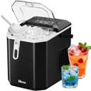 Silonn Ice Maker Countertop, Portable Ice Machine with Carry Handle, Self-Cleaning Ice Makers with Basket and Scoop, 9 Cubes in 6 Mins, 26 lbs per Day, Ideal for Home, Kitchen, Camping, RV
S