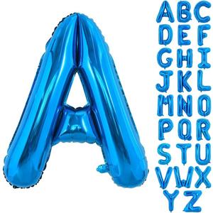 TONIFUL 40 Inch Large Blue Letter A Balloons Giant Alphabet Letter Balloons,Foil Mylar Big Balloons for 2026 Graduation Birthday Party Anniversary New Year Graduation Supplies Decorations