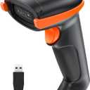Tera Upgraded USB 1D 2D QR Barcode Scanner Wired, Officially Certified Dustproof Shockproof Waterproof IP65 Ergonomic Handle Fast and Precise Scan for Windows Linux Plug and Play Model D5100Y