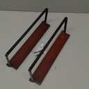 2-Pack Wall Mounted Shoe Rack, Wooden & Metal Foldable Shoe Rack - Space Saving Wall Shoe Holder for Entryway, RV, Camper, Closet, Apartment, Fits Various Shoes-Brown