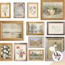 97 Decor French Decor For Home - Country French Wall Art Posters, Vintage Floral Pictures, Vintage Art Gallery Wall Prints Landscape Painting For Bedroom Decorations (Unframed)