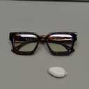 Livho Oversized Eyewear Frame for Woman and Men - Rectangle Fashion Glasses for Computer, Chic Preppy Frame (Coco Tortoise)