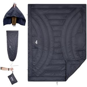 iClimb 3M Thinsulate Insulation Warm Camping Blanket Ultralight Compact (Dark Grey)