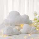 Unittype 3 Pcs Clouds Shaped Throw Decorative Pillows Cute Soft Cloud White Waist Rest Cushion Lovely Floor Cushion Reading Pillows 2 Size Girls Kids Cloud(15 Inch, 9.8 Inch)