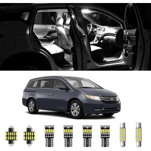 AWALITED 18pcs Odyssey Interior LED Lights Kit Super Bright LED Map Dome Light Bulbs for 2011 2012 2013 2014 2015 2016 2017 Honda Odyssey All Models
