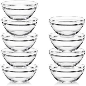 Sweejar 4.5 inch Small Glass Bowls Set, 12 oz Prep Bowls for Cooking, Small Bowls for Kitchen, Dessert Bowls for Ice Cream, 8 pack