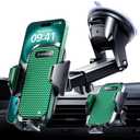 VANMASS 2026 True Military-Grade Phone Holders for Your Car 90 LBS Strongest Suction & Clip Ultimate Cell Phone Mount Dashboard Window Vent For iPhone 16 Pro Max 15 14 13 Samsung Android (Green)