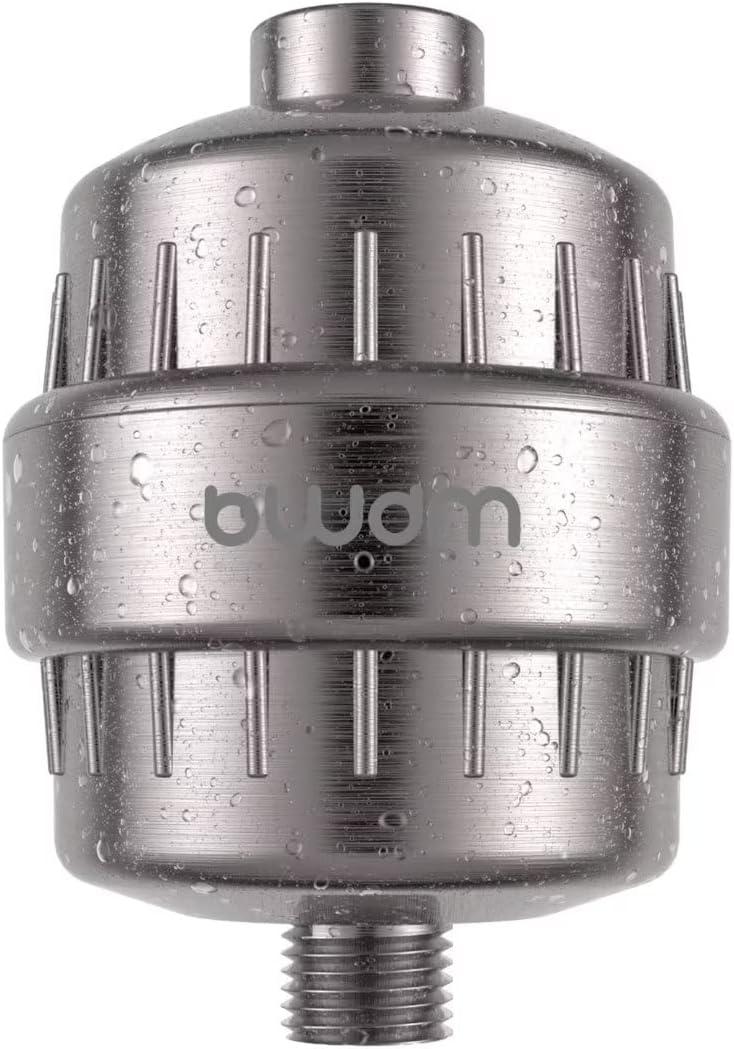 15 Stage Shower Filter Shower Head Filter - Hard Water Filter,Remove Chlorine Heavy Metals and Other Sediments, Vitamin C Water Softener Reduces Dry Itchy Skin,Dandruff (Brushed Nickel)