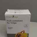 Freshmage Fruit Storage Containers for Fridge with Removable Colander, Airtight Food Storage Container, Dishwasher Safe Produce Saver for Refrigerator, Keep Berry Fruit Fresh Longer 4 pcs Small Clear