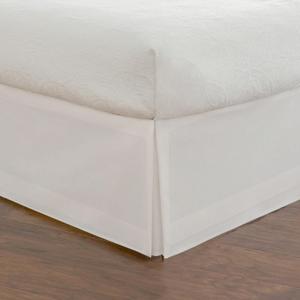 Fresh Ideas Bedding Tailored Bedskirt, Classic 14 Drop Length, Pleated Styling, Full, White