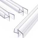 Yecaye 3-Pack 3/8" x 36" Shower Door Bottom Seal Strip, Shower Door Sweep | Shower Door Sweep for 3/8'' Glass, 36in Frameless Glass Shower Door Seal Strip Stop Shower Leaks and Create a Water Barrier