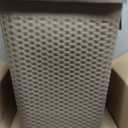 Mind Reader Slim Laundry Hamper with Lid, 40L Clothes Basket, Narrow Tapered Design with Ventilated Cutout Pattern, Plastic, Tan, Single
