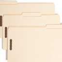 Smead Fastener File Folder, 2 Fasteners, Reinforced 1/3- Cut Tab, Legal Size, Manila, 50 Per Box