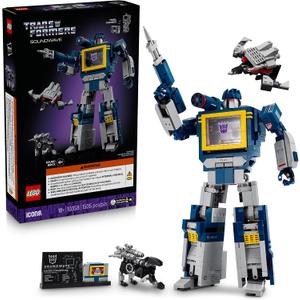 LEGO Icons Transformers: Soundwave - Building Set W/Sound Effects for Adults, 18+ - Model Kit W/Ravage & Laserbeak Figures - DIY Home Decor - Collectible Gift Idea for Sci-FI & Movie Fans - 10358
