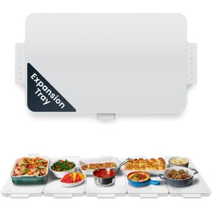 Chefman Everything Warmer Expansion Tray, 10” x 16” Electric Warming Tray, Requires Primary Panel for Use (Sold Separately), One Secondary Panel Included