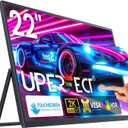 UPERFECT 22" 2K Portable Touchscreen Monitor w/VESA & 180Adjustable Stand, 2560 * 1440 QHD FreeSync IPS HDR Large Gaming Display, USB-C HDMI Travel Second Monitor for Laptop Switch Phone