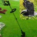 800W 24V Electric Lawn Mower Cordless Weed Brush Cutter Grass Mower Pruning Trimmer Garden Adjustable Height Weed Eater Tool for Garden and Yard Rechargeable