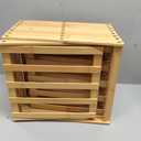 9 Tier Bamboo Shoe Rack, Foldable Narrow Shoe Organizer, Space Saving Vertical Shoe Storage Shelf Tower, No Assembly Eco-Friendly Wooden Shoe Rack for Closet & Entryway, Small Spaces (Bamboo, 9), Large