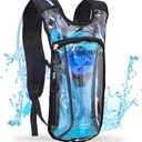 Sojourner Rave Hydration Pack - Hydration Backpack - Hydropack with 2L Bladder - Water Backpack for Festivals, Hiking, Running, Biking and More (One Size, Transparent Clear)