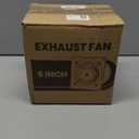 HG Power 6 Inch Exhaust Fan, 308CFM Wall Exhaust Fan for Kitchen, Metal Extractor Fan for Attic, Garage, Window Ventilation, HVAC System (White)