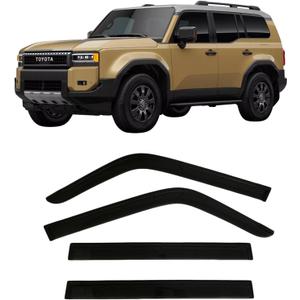 2024-2026 Tape-On Side Window Rain Guards for Toyota Land Cruiser Visor Deflectors First Edition 1958 J250 2025
