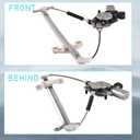 Rear Left Driver Side Power Window Regulator with Motor Assembly Compatible for Honda Accord 2003-2007 Replacement 72750-SDA-A01, 72750-SDC-A01, 748-044