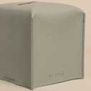 OLETHA Square Tissue Box Cover - Aesthetic Desk Decor for Room, Home & Office - Tissues Cube Boxes Holder - Pastel Gray, Set of 2