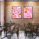 2pcs Vintage Pink Poker Playing Cards Wall Art Funky Cocktail Dice Canvas Wall Decor Trendy Retro Champagne Alcohol Drinks Print Posters Aesthetic Funny Cute Preppy for Living Room Bedroom Unframed (24"Hx16"W)