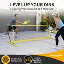 2026 Upgraded Pickleball Practice Rebounder Net, 6FT Pickleball Training Equipment with Metal Frame, Pickle Ball Rebounder for Outdoor Indoor, Pickle Ball Trainer for Dink Volley Training