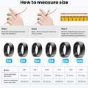 Smart Ring for Men Women Health Tracker with Heart Rate, Blood Oxygen, Blood Pressure, Sleep Monitoring, Fitness Step Tracking, IP69 Waterproof Rings for iPhone and Android,Up to 7-Day Battery Size 12