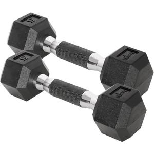 Dumbbell Hex - Rubber Grip - 5lbs - Pair