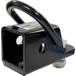 MaxxHaul 50619 Bolt-On ATV, UTV, Trailer Hitch Receiver Adapter for 2" Receiver Tube with Welded D-Ring
