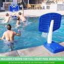 GoSports Splash Hoop 2-in-1 Full Court Pool Basketball & Volleyball Game Set