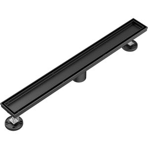 Neodrain 60 in Matte Black Linear Shower Drain- with 2-in-1 Flat & Tile Insert Cover, 304 Stainless Steel Rectangle Shower Floor Drain, Floor Shower Drain