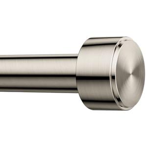 Curtain Rods for Windows 32-96 Inch, 1 Inch Adjustable Nickel Curtain Rod Set with Brackets, Easy Install