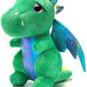 YUKOUQIAN Dragon Stuffed Animal Cute Dragon Plush Doll Soft Toy 10 inch for Girls Boys Christmas Children's (Dragon Green 25cm)