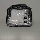 MODENGKONGJIAN TSA Approved Toiletry Bag, 3 Pcs Clear Toiletries Bags Quart Size Travel Makeup Cosmetic Bag for Women Men, Carry on Airport Airline Compliant Bag (Black)