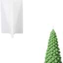 Boowan Nicole Chritsmas Pine Tree Candle Molds for Candle Making, Silicone Candles Moulds Gift for Christmas Home Decoration DIY (LZ0649-1)