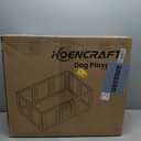 Clear Acrylic Dog Playpen with Door, Puppy Playpen for Indoor Use with Heavy Duty Door Lock, Easy Assemble Pet Pen Fence for Small Dogs and Puppies (Black, 24 In-H, 10 Panel)